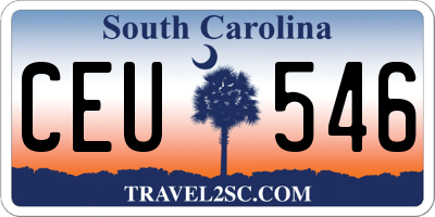 SC license plate CEU546