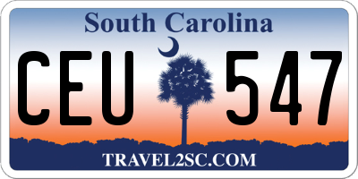 SC license plate CEU547