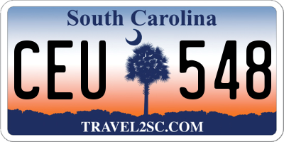 SC license plate CEU548