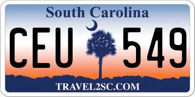 SC license plate CEU549