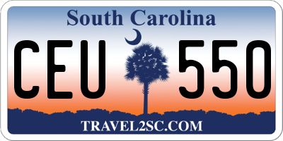 SC license plate CEU550