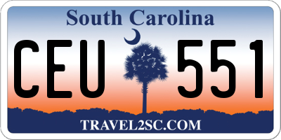 SC license plate CEU551