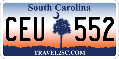 SC license plate CEU552