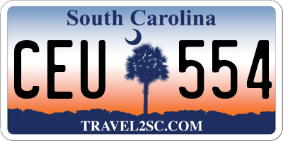 SC license plate CEU554