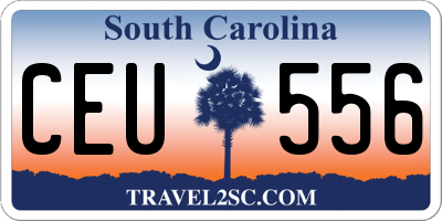 SC license plate CEU556