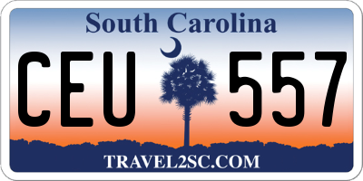 SC license plate CEU557