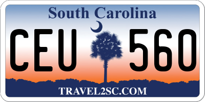 SC license plate CEU560