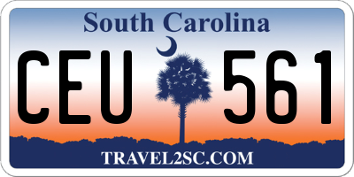 SC license plate CEU561
