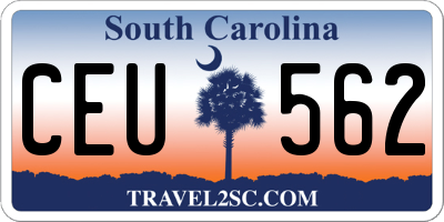 SC license plate CEU562