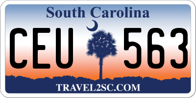 SC license plate CEU563