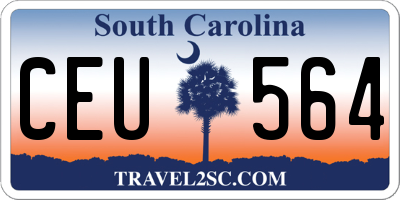 SC license plate CEU564