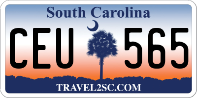SC license plate CEU565