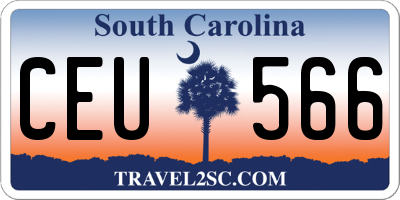 SC license plate CEU566