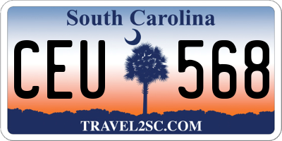 SC license plate CEU568