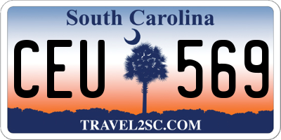 SC license plate CEU569