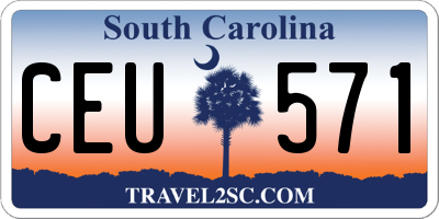 SC license plate CEU571
