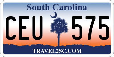 SC license plate CEU575