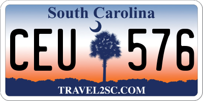 SC license plate CEU576