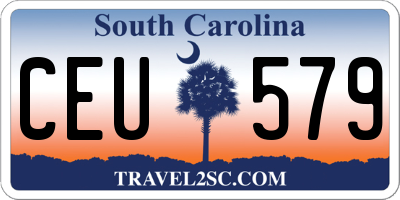 SC license plate CEU579