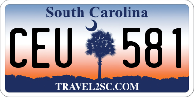 SC license plate CEU581