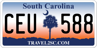 SC license plate CEU588