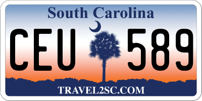 SC license plate CEU589