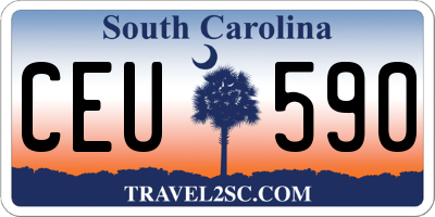 SC license plate CEU590