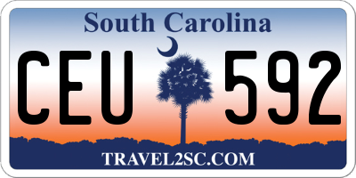 SC license plate CEU592