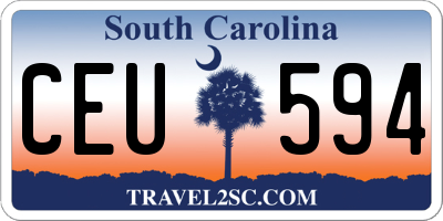 SC license plate CEU594