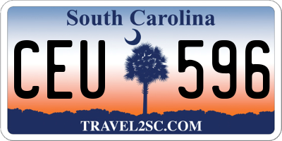 SC license plate CEU596