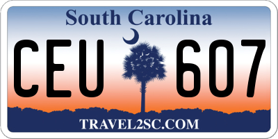 SC license plate CEU607