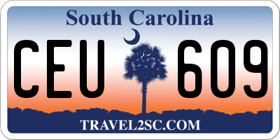 SC license plate CEU609