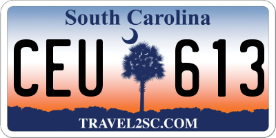 SC license plate CEU613