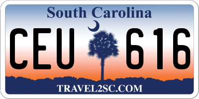 SC license plate CEU616