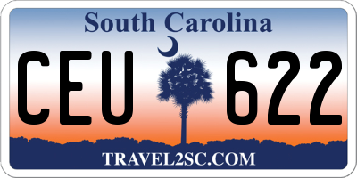 SC license plate CEU622