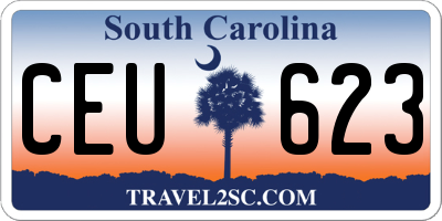 SC license plate CEU623
