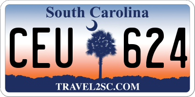 SC license plate CEU624
