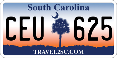 SC license plate CEU625