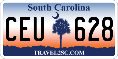 SC license plate CEU628