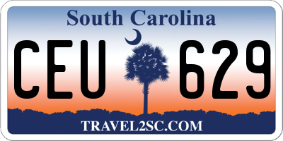 SC license plate CEU629