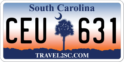 SC license plate CEU631