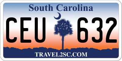SC license plate CEU632