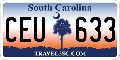 SC license plate CEU633