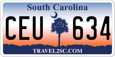 SC license plate CEU634