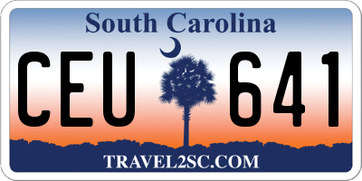 SC license plate CEU641