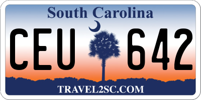 SC license plate CEU642