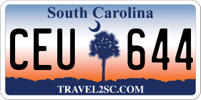 SC license plate CEU644