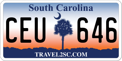 SC license plate CEU646
