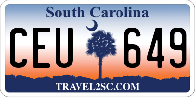 SC license plate CEU649