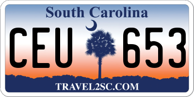 SC license plate CEU653